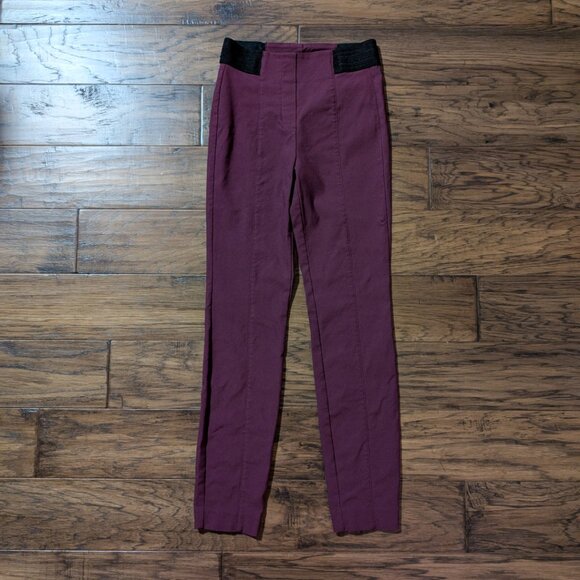 RW&CO slim dress pant leggings burgundy size XS - Picture 2 of 15